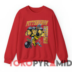 Vintage 1988 Pittsburgh Steelers Jack Davis Cartoon NFL T-shirt 2 Vintage 1988 Pittsburgh Steelers Jack Davis Cartoon Nfl T shirt Red Sweatshirt