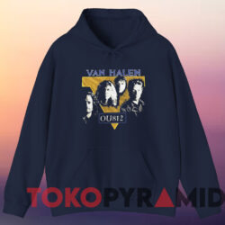 Vintage 1988 Van Halen OU812 Tour T-shirt 3 Vintage 1988 Van Halen Ou812 Tour T shirt Navy Hoodie