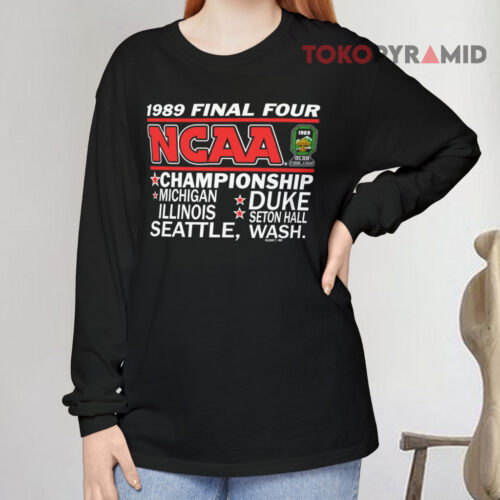 Vintage 1989 Final Four Ncaa Championship Long sleeved