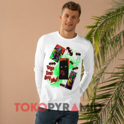 Vintage 1989 Joker Batman Take Your Best Shot Shirt 4 Vintage 1989 Joker Batman Take Your Best Shot White Long sleeved