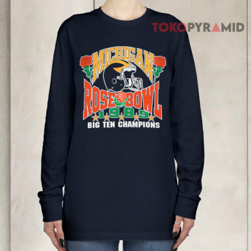 Vintage 1989 Michigan Rose Bowl Big Ten Champions Long sleeved