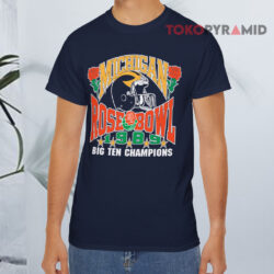 Vintage 1989 Michigan Rose Bowl Big Ten Champions Navy T shirt