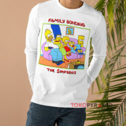 Vintage 1989 The Simpsons Family Bonding Shirt 4 Vintage 1989 The Simpsons Family Bonding White Long sleeved