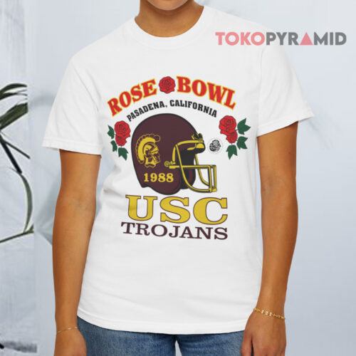 Vintage 1989 Usc Trojans Rose Bowl White T shirt