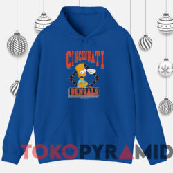 Vintage 1990 Bart Simpson Cincinnati Bengals T-Shirt 3 Vintage 1990 Bart Simpson Cincinnati Bengals T shirt Blue Hoodie