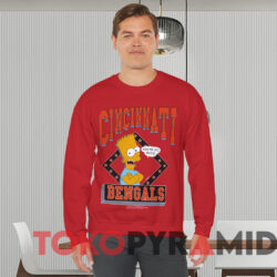 Vintage 1990 Bart Simpson Cincinnati Bengals T-Shirt 2 Vintage 1990 Bart Simpson Cincinnati Bengals T shirt Red Sweatshirt
