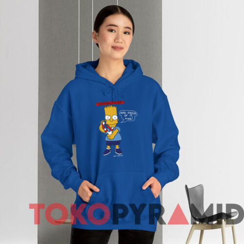 Vintage 1990 Bart Simpson Underachiever And Proud Of It Man T shirt Blue Hoodie Vintage 1990 Bart Simpson Underachiever And Proud Of It Man T shirt Blue Hoodie