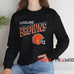 Vintage 1990 Cleveland Browns Logo 7 Shirt Black Sweatshirt