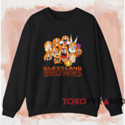 Vintage 1990 Cleveland Browns Looney Tunes Shirt Black Sweatshirt