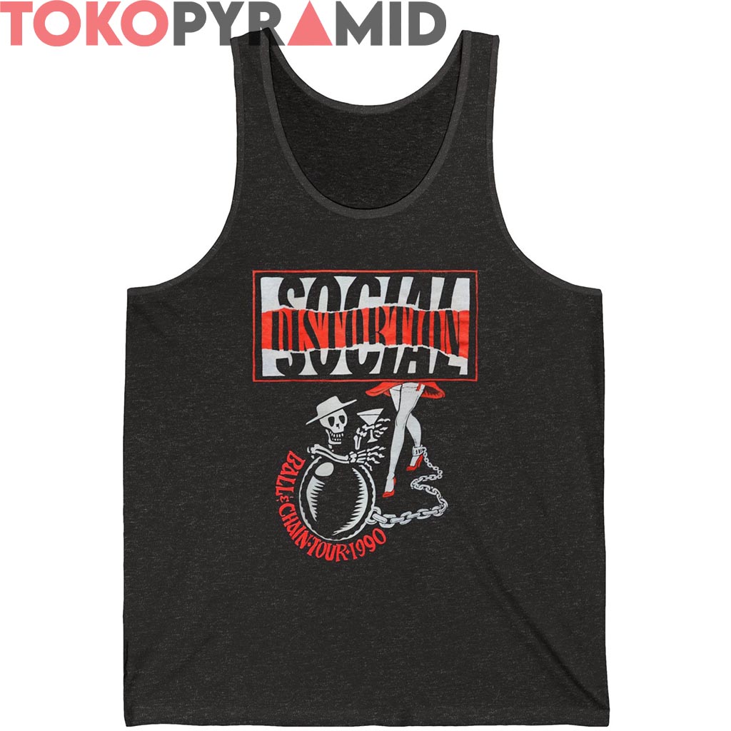 Vintage 1990 Social Distortion Ball & Chain Tour Shirt Vintage 1990 Social Distortion Ball & Chain Tour Shirt