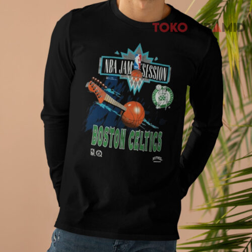 Vintage 1990s Boston Celtics On Tour Nba Jam Session Long sleeved