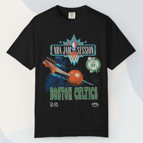 Vintage 1990s Boston Celtics On Tour Nba Jam Session T shirt