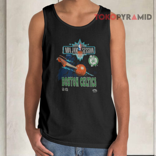 Vintage 1990s Boston Celtics On Tour Nba Jam Session Tank Top