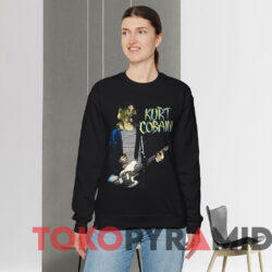 Vintage 1990s Nirvana Kurt Cobain T shirt Black Sweatshirt