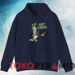 Vintage 1990s Nirvana Kurt Cobain T shirt Navy Hoodie