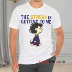 Vintage 1990s Peanuts Lucy The Stress Is Getting To Me White T shirt