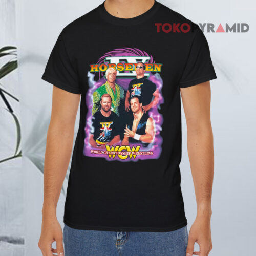 Vintage 1990s Wcw Four Horsemen Wrestling Black T shirt Vintage 1990s Wcw Four Horsemen Wrestling Black T shirt