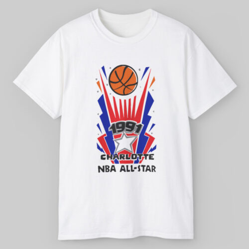 Vintage 1991 Charlotte Nba All star Game T shirt