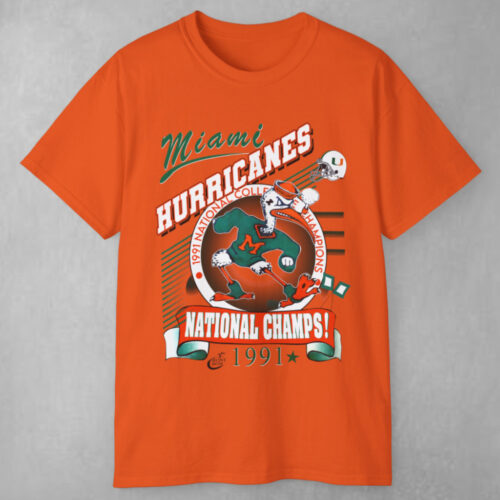 Vintage 1991 Miami Hurricanes Ncaa Champs T shirt Vintage 1991 Miami Hurricanes Ncaa Champs T shirt