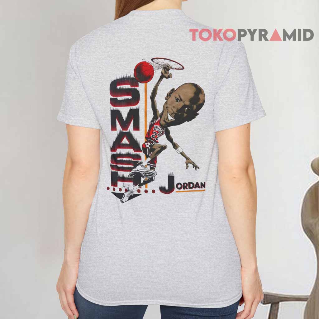 Vintage 1991 Pippen to Jordan Pass and Smash NBA Chicago Bulls Shirt BAck Vintage 1991 Pippen to Jordan Pass and Smash NBA Chicago Bulls Shirt BAck