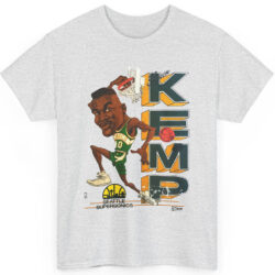 Vintage 1991 Seattle Supersonics Shawn Kemp Caricature Shirt