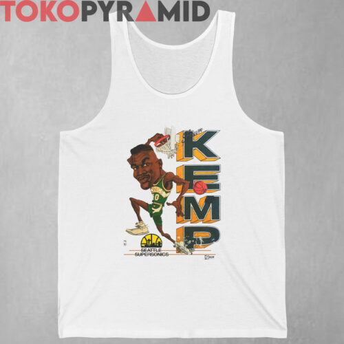Vintage 1991 Seattle Supersonics Shawn Kemp Caricature Shirt