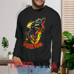 Vintage 1991 Spider-Man vs Ghost Rider T-shirt 3 Vintage 1991 Spider man Vs Ghost Rider T shirt Black Sweatshirt