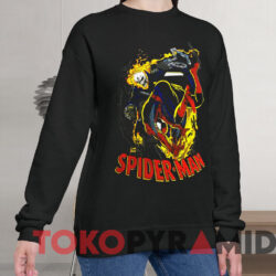 Vintage 1991 Spider-Man vs Ghost Rider T-shirt 2 Vintage 1991 Spider man Vs Ghost Rider T shirt Black Sweatshirt