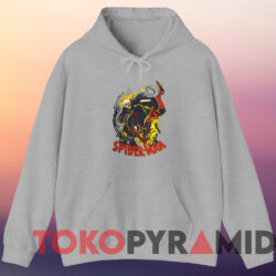 Vintage 1991 Spider-Man vs Ghost Rider T-shirt 4 Vintage 1991 Spider man Vs Ghost Rider T shirt Grey Hoodie