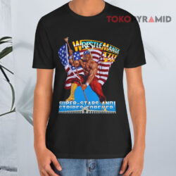 Vintage 1991 Wwf Wrestlemania Vii Hulk Hogan Super Stars And Stripes Forever Black T shirt