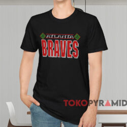 Vintage 1992 Atlanta Braves Baseball Shirt Black T shirt