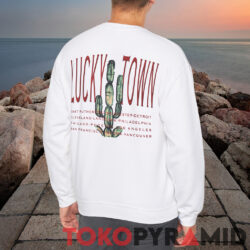 Vintage 1992 Bruce Springsteen Lucky Town Shirt 2-sided 4 Vintage 1992 Bruce Springsteen Lucky Town Shirt 2 sided Back Sweatshirt