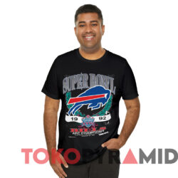 Vintage 1992 Buffalo Bills Super Bowl Afc Champions T shirt Black T shirt