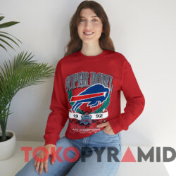 Vintage 1992 Buffalo Bills Super Bowl AFC Champions T-shirt 3 Vintage 1992 Buffalo Bills Super Bowl Afc Champions T shirt Red Sweatshirt
