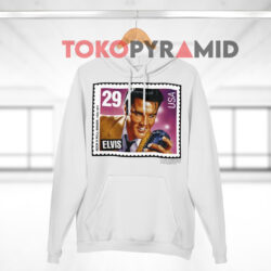 Vintage 1992 Elvis Presley Postage Stamp Shirt 4 Vintage 1992 Elvis Presley Postage Stamp White Hoodie