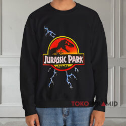 Vintage 1992 Jurassic Park Lightning Shirt 3 Vintage 1992 Jurassic Park Lightning Black Sweatshirt