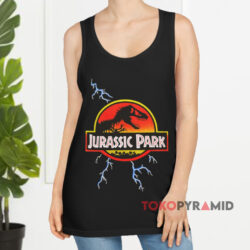 Vintage 1992 Jurassic Park Lightning Shirt 2 Vintage 1992 Jurassic Park Lightning Black Tank Top