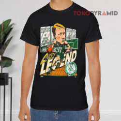 Vintage 1992 Larry Bird Boston Celtics Caricature Black T shirt
