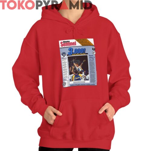 Vintage 1992 Milwaukee Brewers Robin Yount 3000 Journal Sentinel Shirt