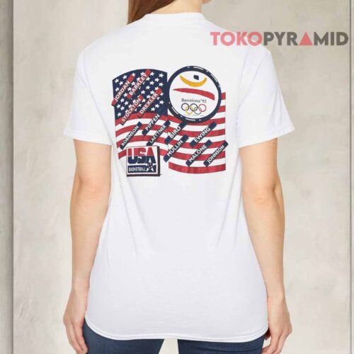 Vintage 1992 Olympic Dream Team Basketball Shirt Back Vintage 1992 Olympic Dream Team Basketball Shirt Back