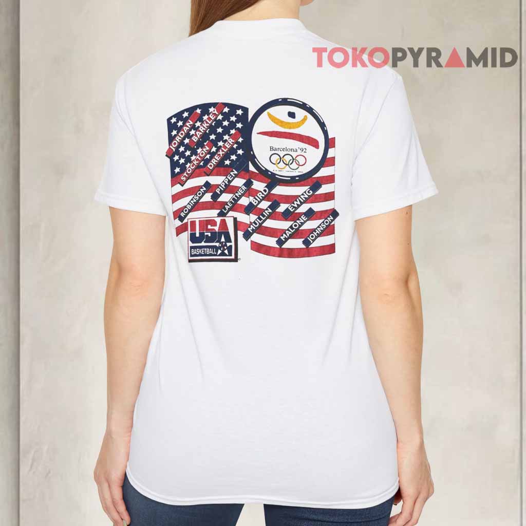 Vintage 1992 Olympic Dream Team Basketball Shirt Back Vintage 1992 Olympic Dream Team Basketball Shirt Back