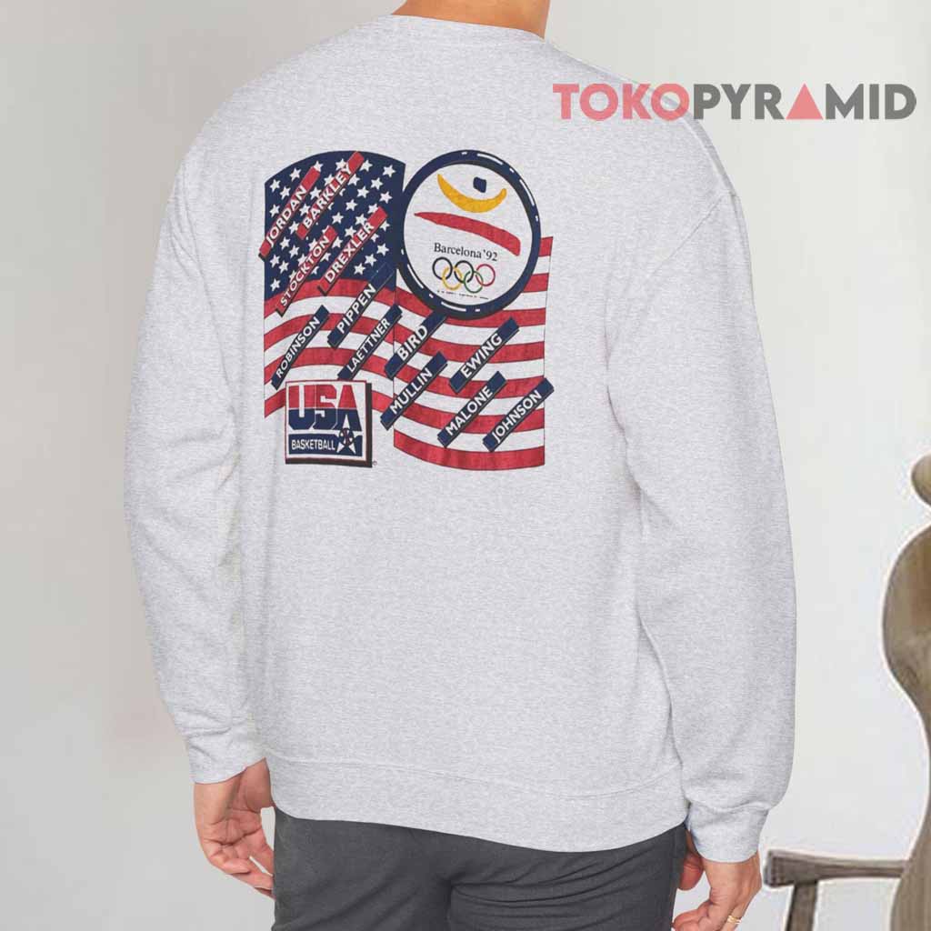 Vintage 1992 Olympic Dream Team Basketball Sweatshirt BAck Vintage 1992 Olympic Dream Team Basketball Sweatshirt BAck
