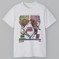 Vintage 1992 Seattle Supersonics vs Phoenix Suns Western Conference Finals T Shirt