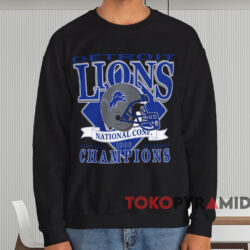 Vintage 1993 Detroit Lions Champions T shirt Black Sweatshirt