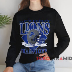 Vintage 1993 Detroit Lions Champions T shirt Black Sweatshirt