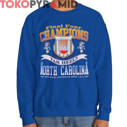 Vintage 1993 Final Four Champions Tar Heels Shirt Vintage 1993 Final Four Champions Tar Heels Shirt