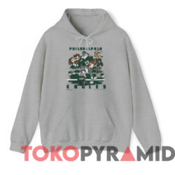 Vintage 1993 Looney Tunes Philadelphia Eagles T shirt Grey Hoodie