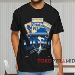 Vintage 1993 Nfc Detroit Lions T shirt Black T shirt