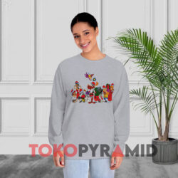 Vintage 1993 Rocky Bullwinkle Friends Christmas Sweatshirt 4 Vintage 1993 Rocky Bullwinkle Friends Christmas Grey Long sleeved