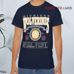 Vintage 1993 Rose Bowl Michigan Football Shirt 4 Vintage 1993 Rose Bowl Michigan Football Navy T shirt